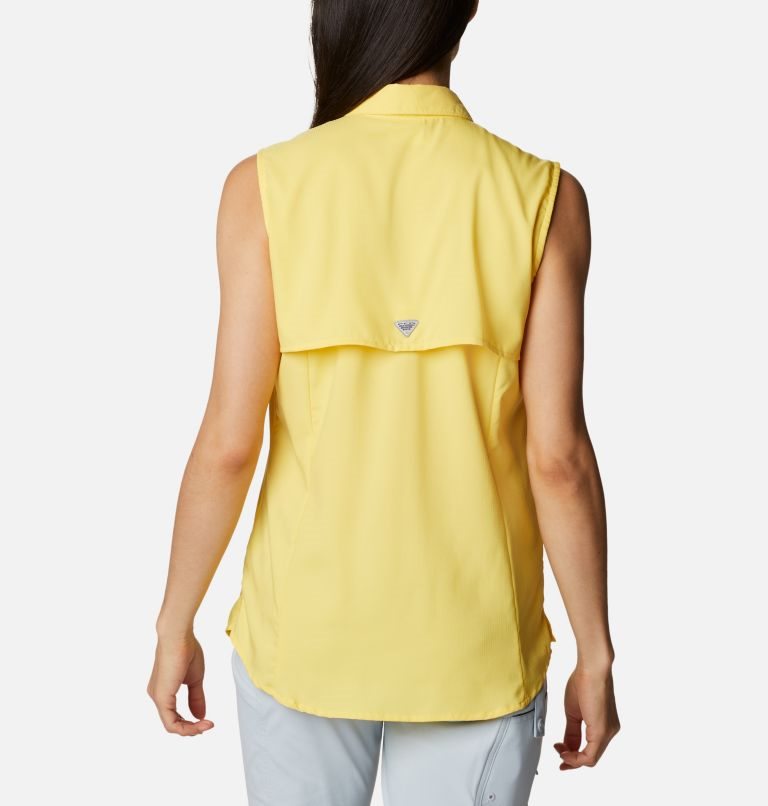 Women's Columbia PFG Tamiami Sleeveless Shirts Yellow | CA-I38AL
