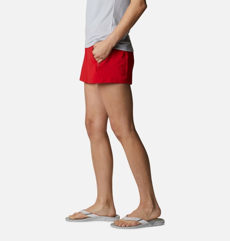 Women's Columbia PFG Tidal II Shorts Red | CA-M6843