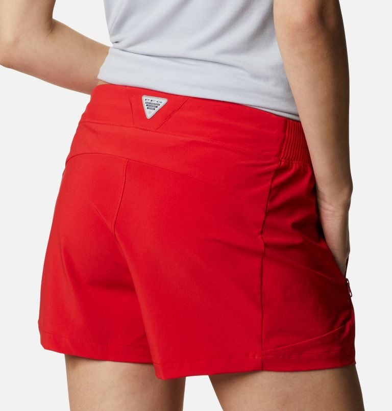 Women's Columbia PFG Tidal II Shorts Red | CA-M6843