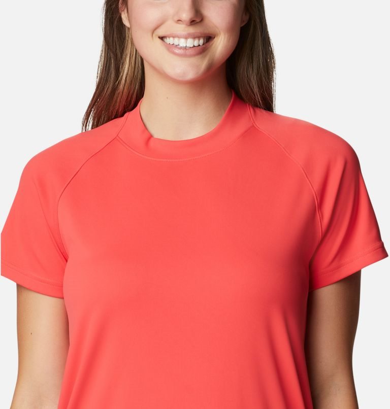 Women's Columbia PFG Tidal Tee Dress Red | CA-U8A40