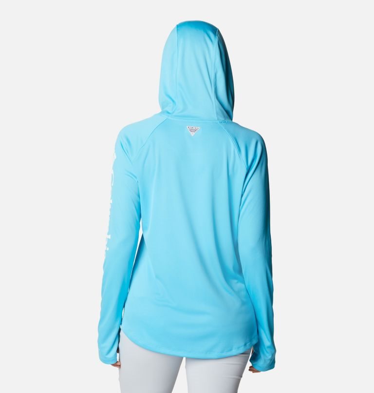 Women's Columbia PFG Tidal Tee Hoodie Blue | CA-GL058