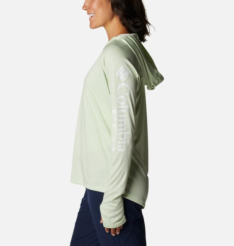 Women's Columbia PFG Tidal Tee Hoodie Mint | CA-Y610A