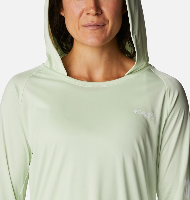 Women's Columbia PFG Tidal Tee Hoodie Mint | CA-Y610A