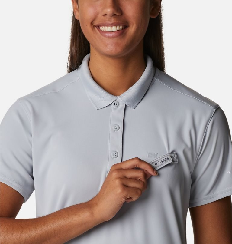 Women's Columbia PFG Tidal Tee Polo Dress Light Grey | CA-M50A8