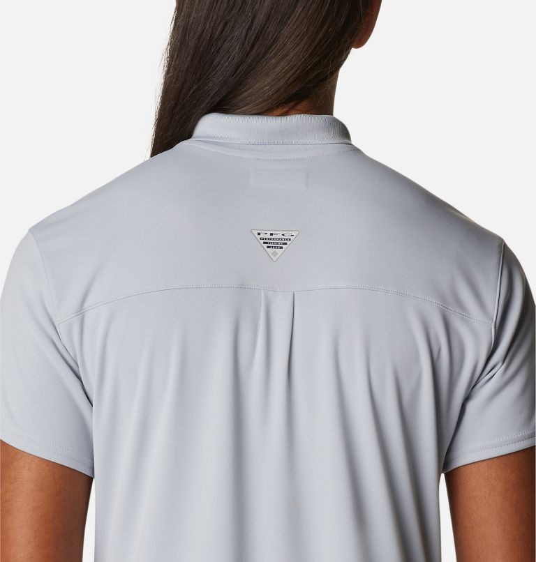 Women's Columbia PFG Tidal Tee Polo Dress Light Grey | CA-M50A8