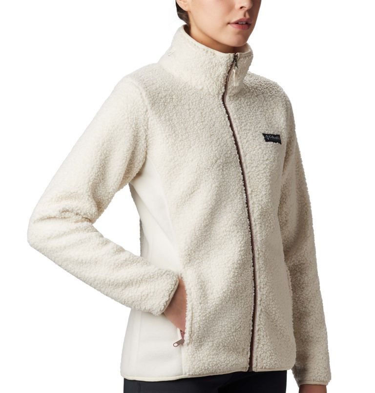 Women's Columbia Panorama Full Zip Fleece Jackets Cream | CA-V6L35