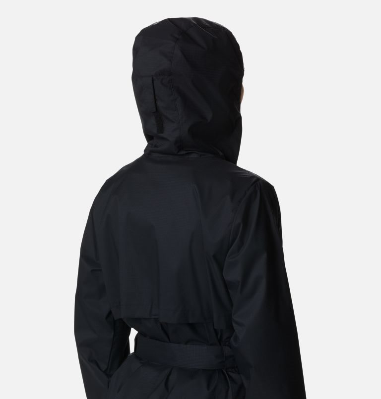 Women's Columbia Pardon My Trench Rain Jackets Black | CA-J54A6