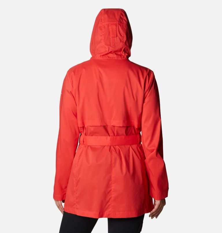 Women's Columbia Pardon My Trench Rain Jackets Red | CA-NC156