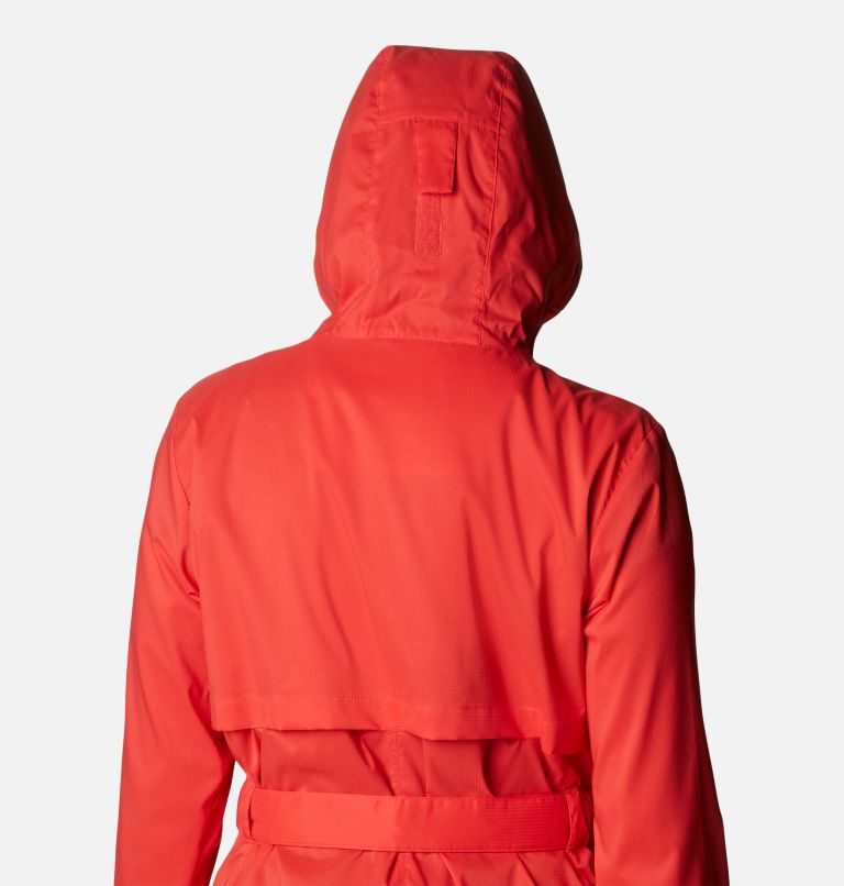 Women's Columbia Pardon My Trench Rain Jackets Red | CA-NC156