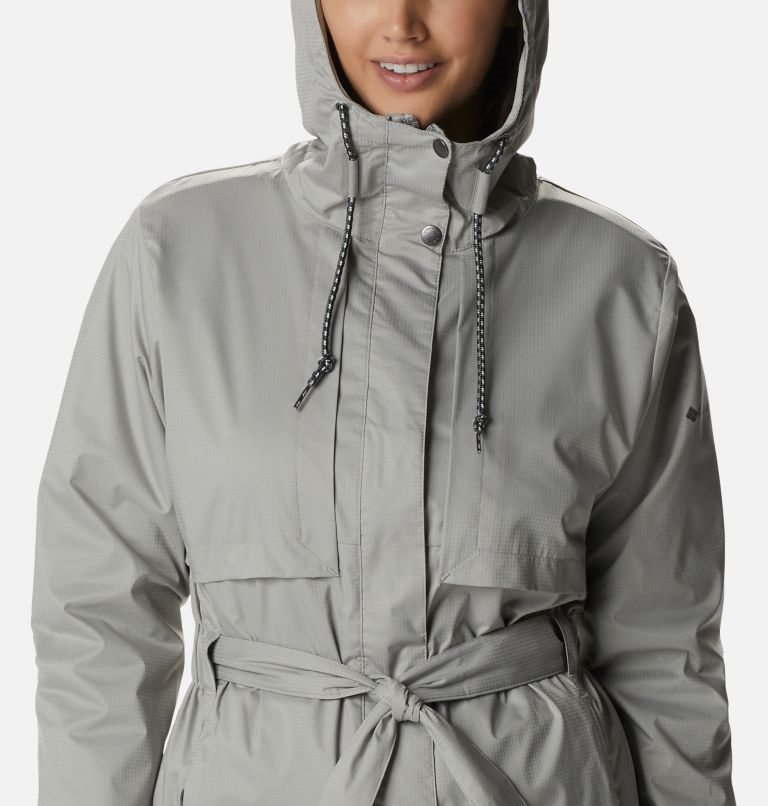 Women's Columbia Pardon My Trench Rain Jackets Grey | CA-O36A8