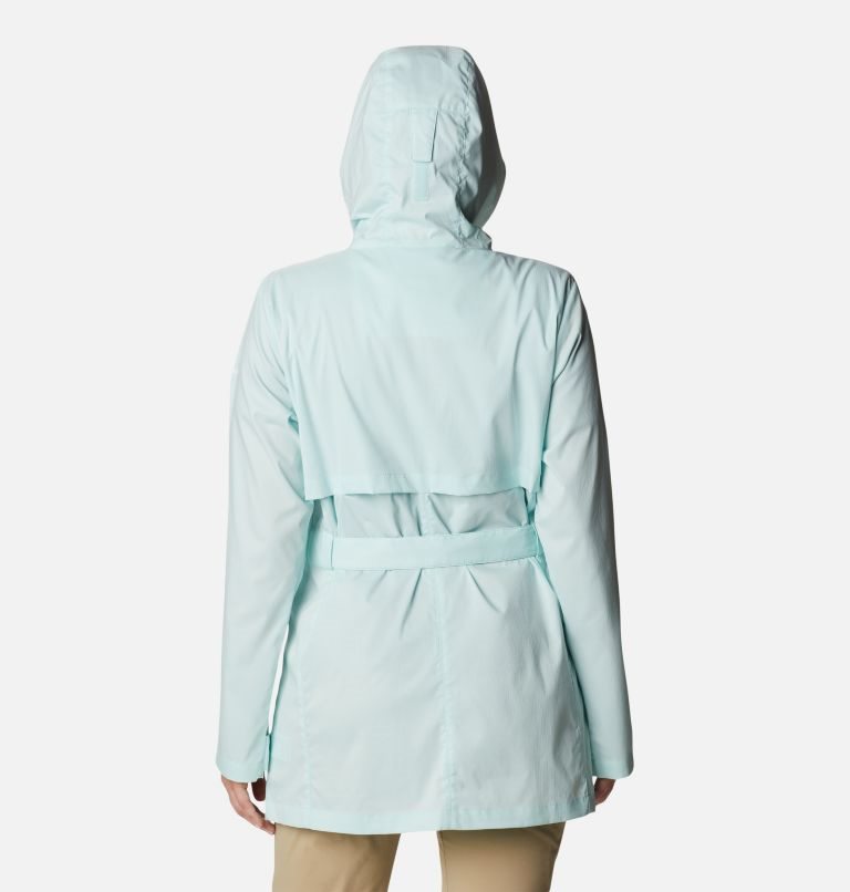 Women's Columbia Pardon My Trench Rain Jackets Turquoise | CA-U4LC3