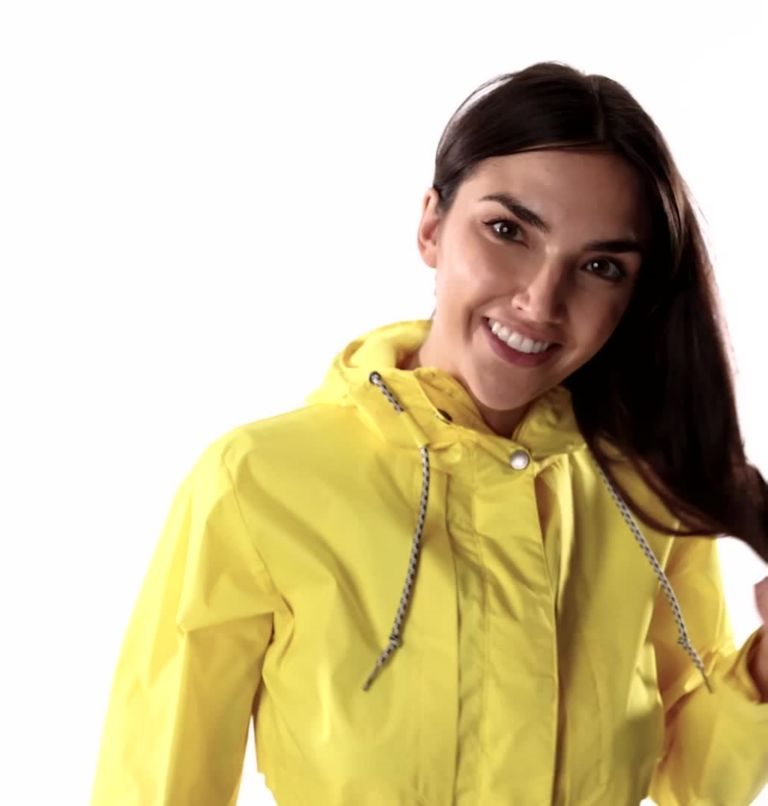 Women's Columbia Pardon My Trench Rain Jackets Yellow | CA-X8A1C