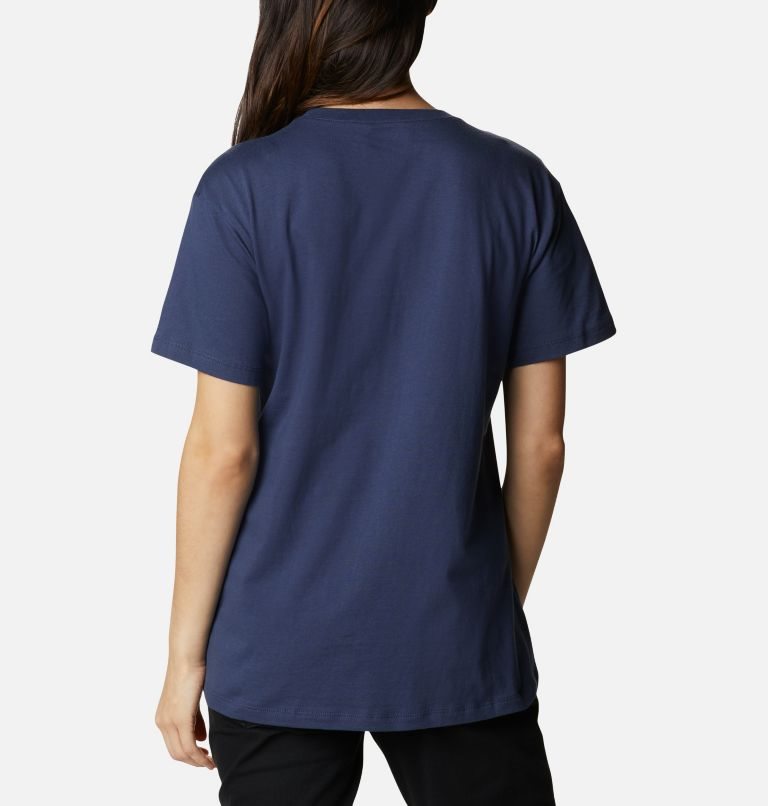 Women's Columbia Park Relaxed T Shirts Navy | CA-S0L64