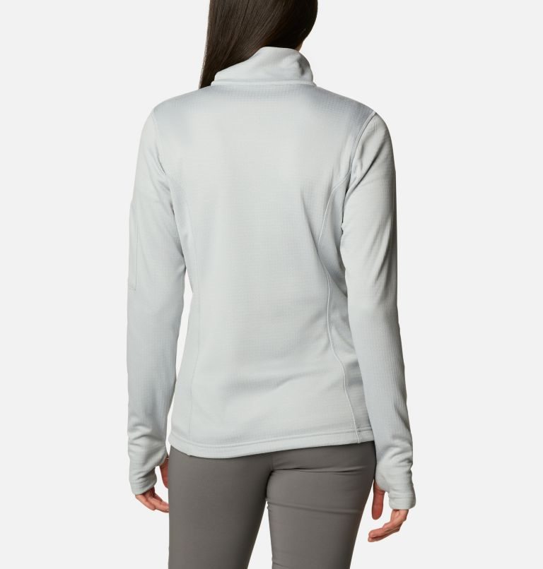 Women's Columbia Park View Grid Half Zip Fleece Sweatshirts Grey | CA-H6813