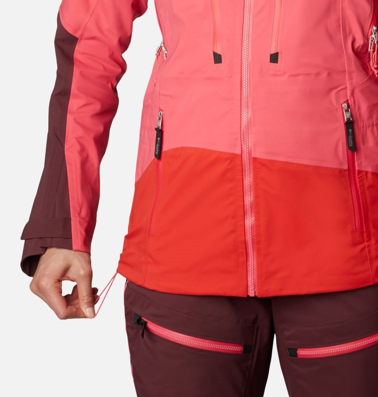 Women's Columbia Peak Pursuit 3L Shell Jackets Pink | CA-X1AL4