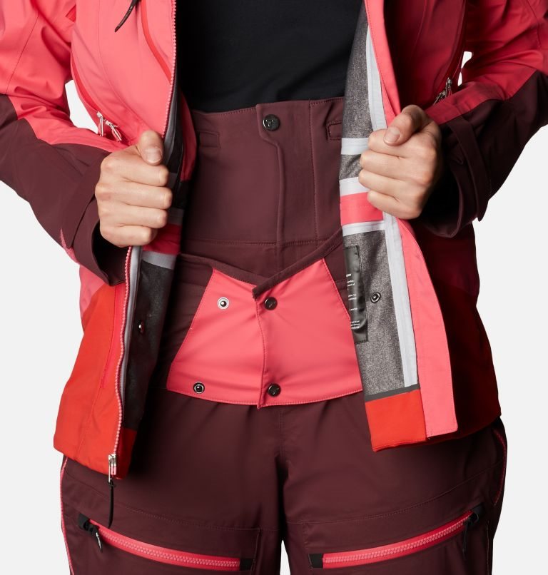 Women's Columbia Peak Pursuit 3L Shell Jackets Pink | CA-X1AL4