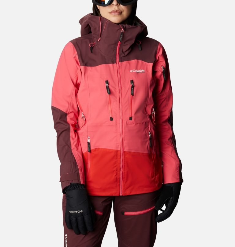 Women\'s Columbia Peak Pursuit 3L Shell Jackets Pink | CA-X1AL4