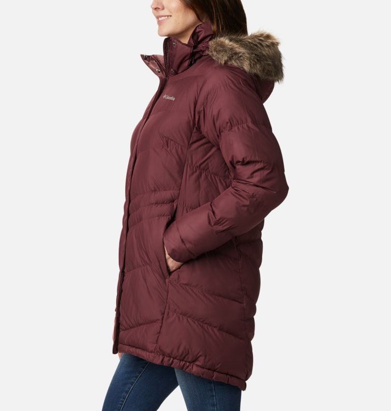Women's Columbia Peak to Park Mid Insulated Jackets Burgundy | CA-Z4A0C