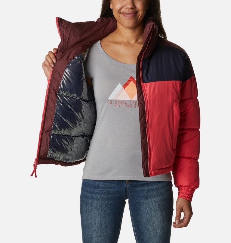 Women's Columbia Pike Lake Cropped Jackets Coral | CA-B0L56
