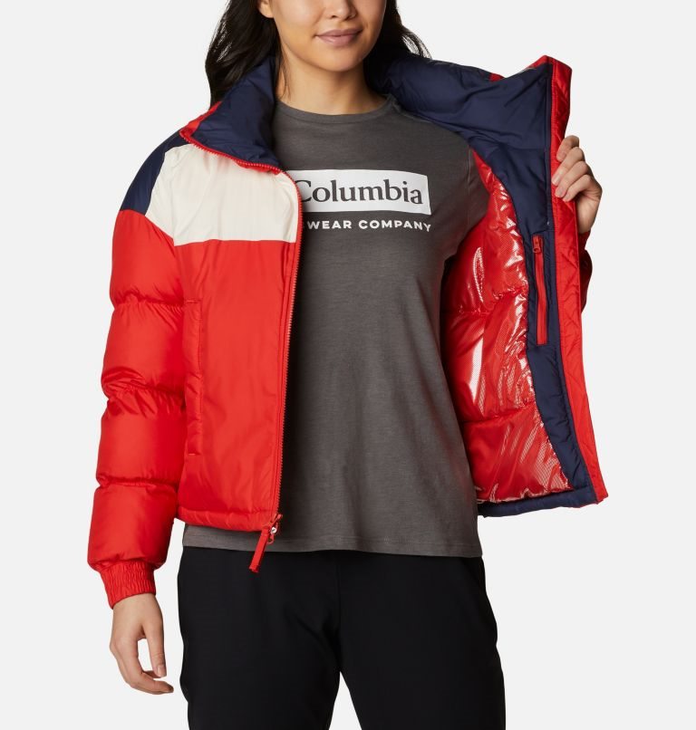 Women's Columbia Pike Lake Cropped Jackets Red | CA-Q65CA