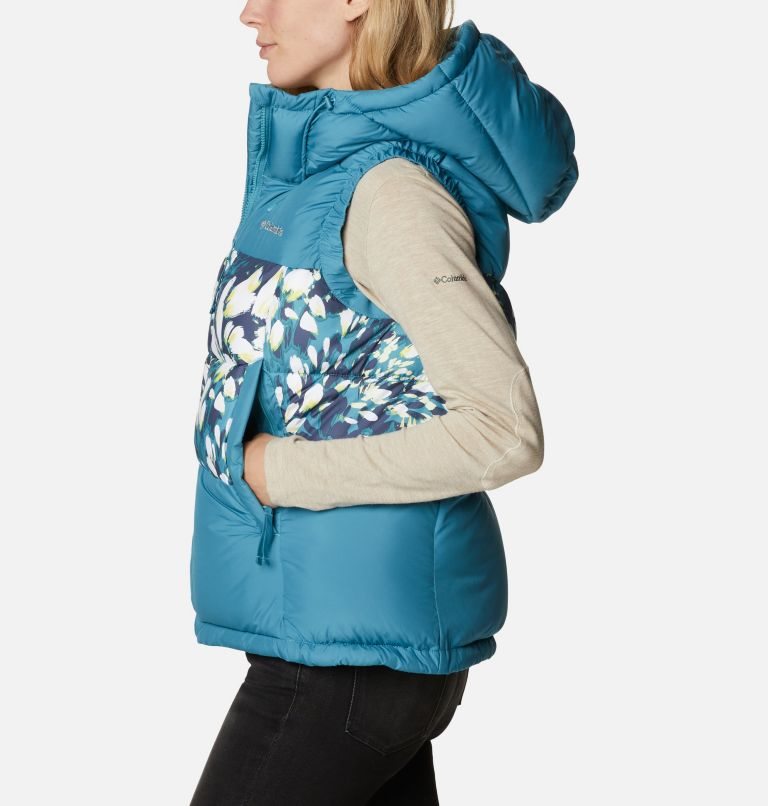 Women's Columbia Pike Lake II Insulated Vests Turquoise / Flower | CA-B35A8