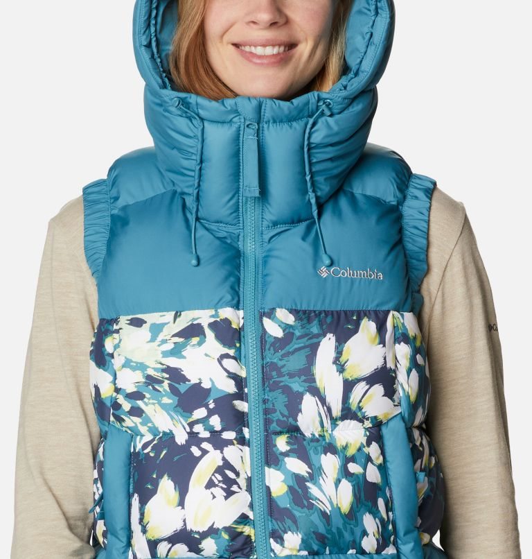 Women's Columbia Pike Lake II Insulated Vests Turquoise / Flower | CA-B35A8