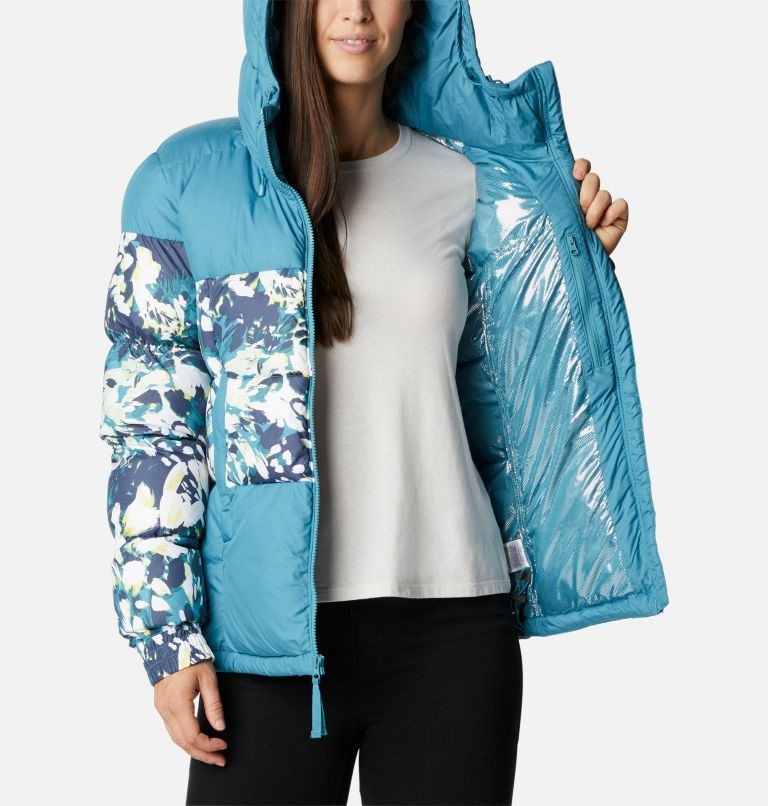 Women's Columbia Pike Lake II Insulated Jackets Turquoise / Flower | CA-HC650