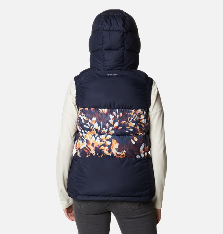 Women's Columbia Pike Lake II Insulated Vests Navy / Flower | CA-I86CA