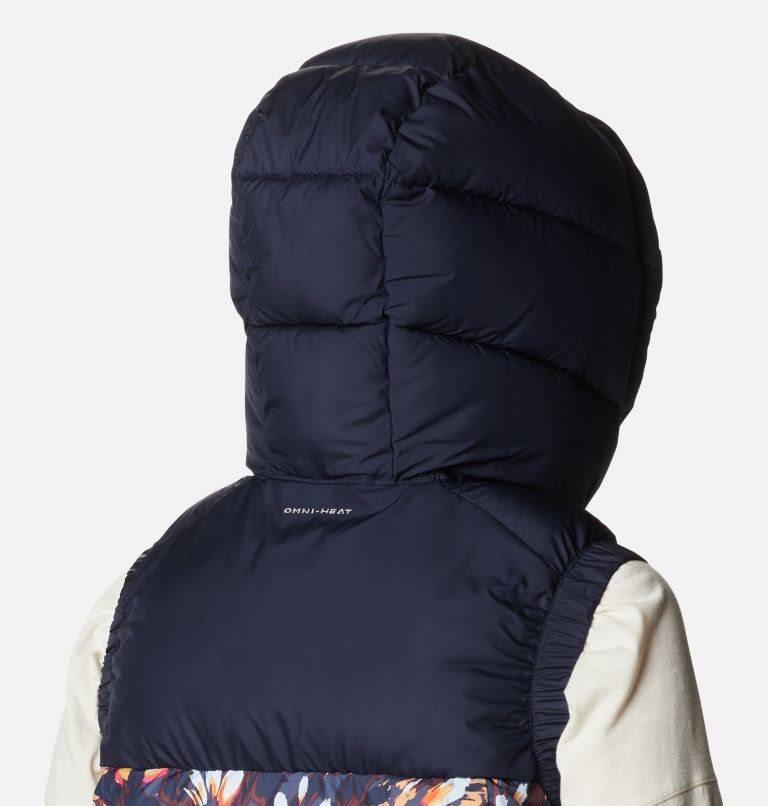 Women's Columbia Pike Lake II Insulated Vests Navy / Flower | CA-I86CA