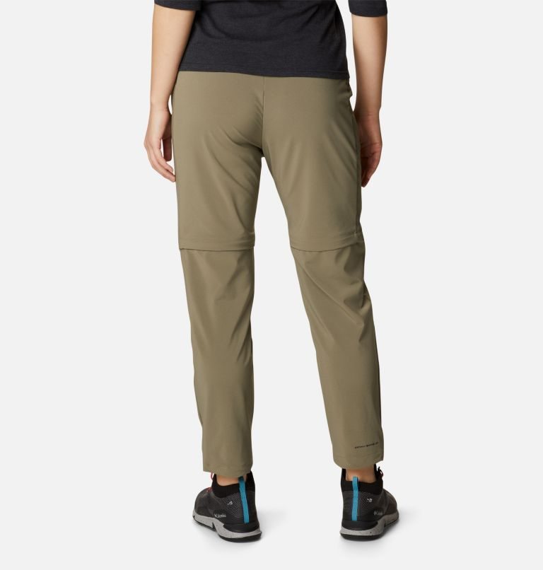 Women's Columbia Pleasant Creek Convertible Pants Khaki | CA-H3CA6
