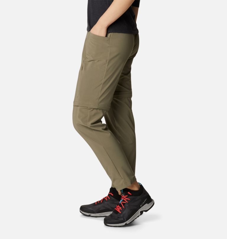 Women's Columbia Pleasant Creek Convertible Pants Khaki | CA-H3CA6