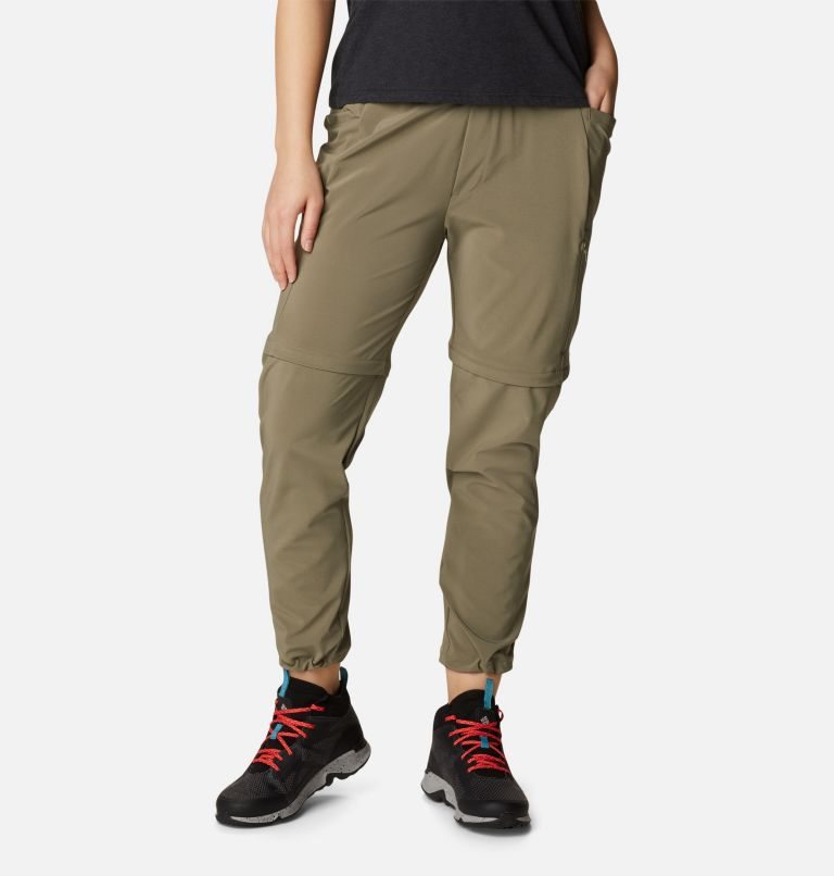 Women's Columbia Pleasant Creek Convertible Pants Khaki | CA-H3CA6