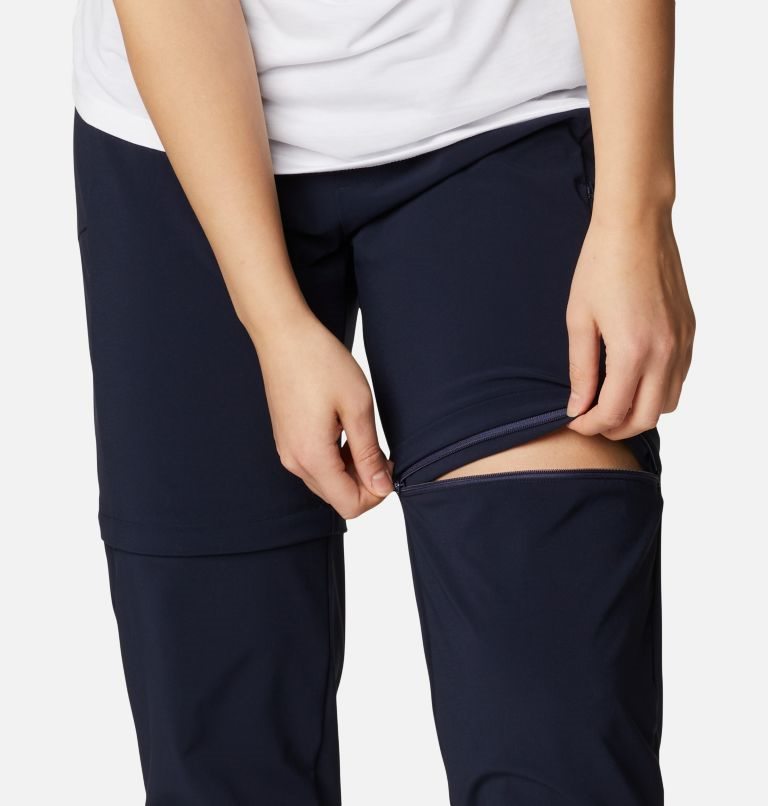 Women's Columbia Pleasant Creek Convertible Pants Navy | CA-R6014