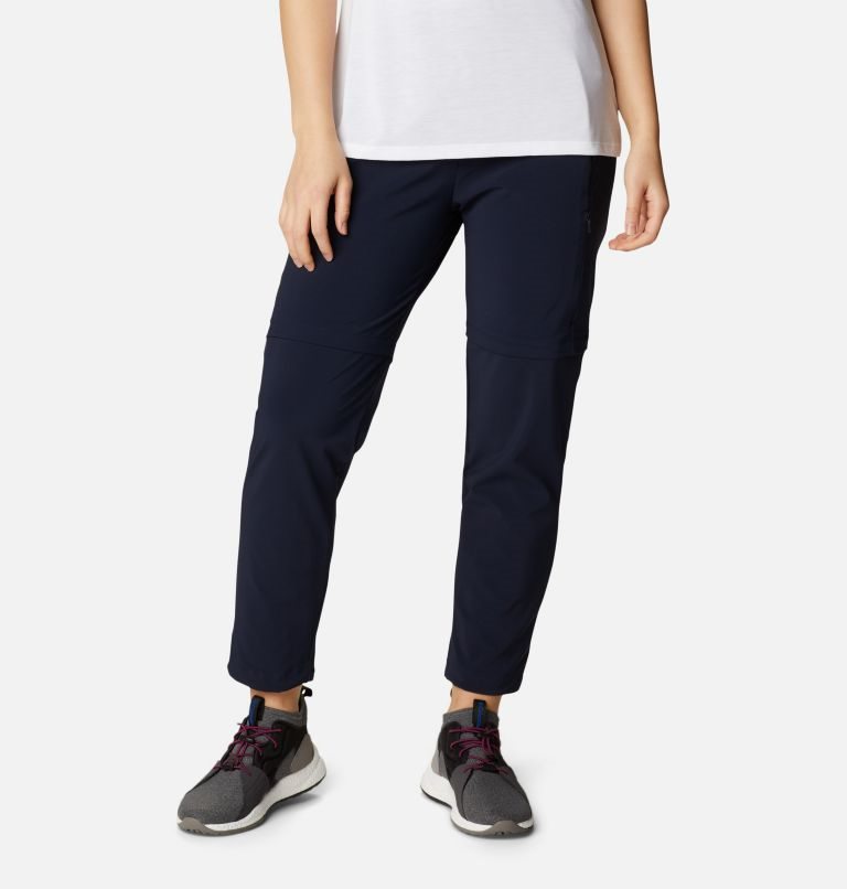 Women\'s Columbia Pleasant Creek Convertible Pants Navy | CA-R6014