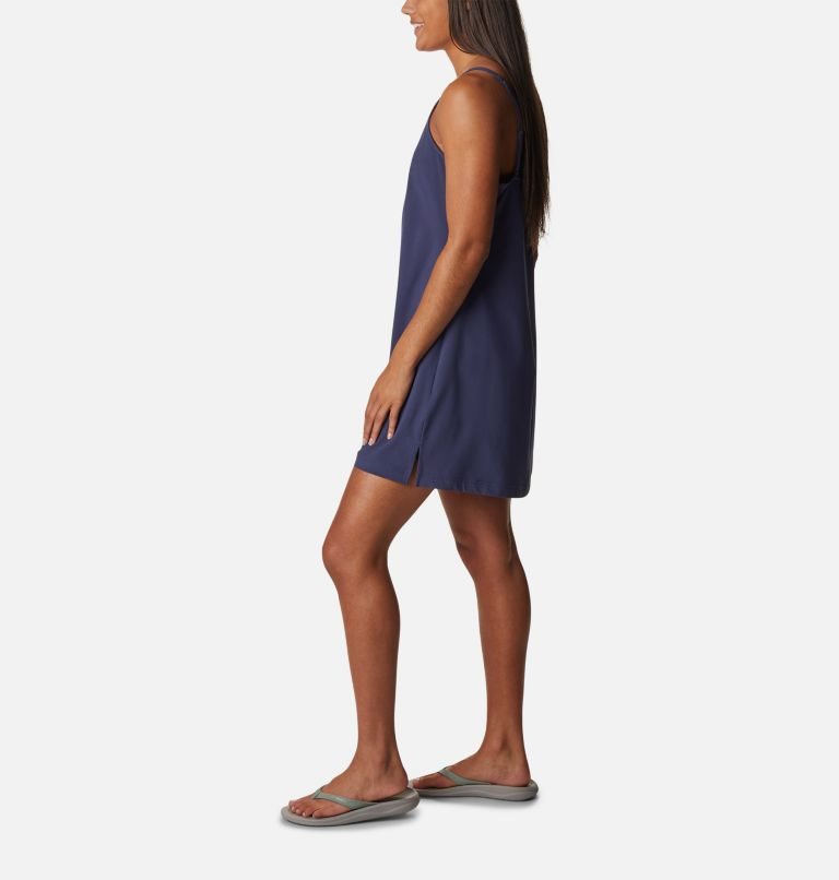 Women's Columbia Pleasant Creek Stretch Dress Navy | CA-I5C31