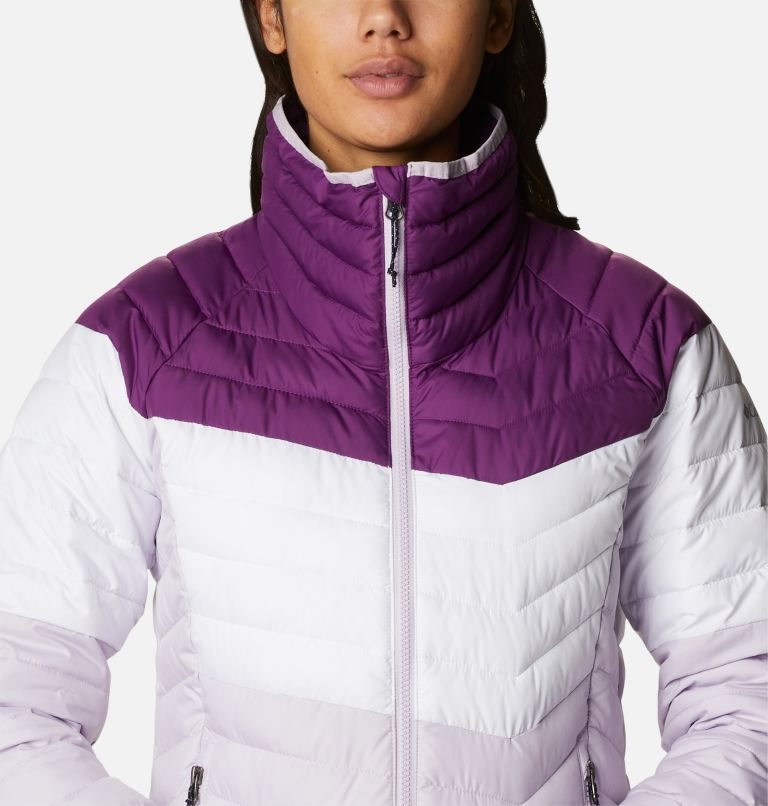 Women's Columbia Powder Lite Blocked Jackets Purple | CA-A1A84