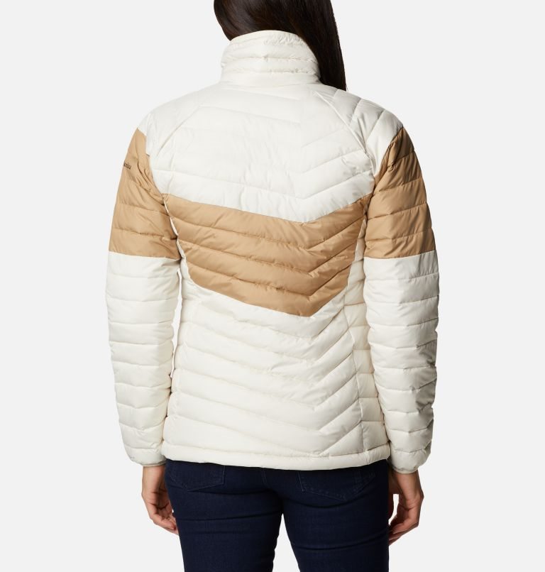 Women's Columbia Powder Lite Blocked Jackets Cream / Brown | CA-E8413