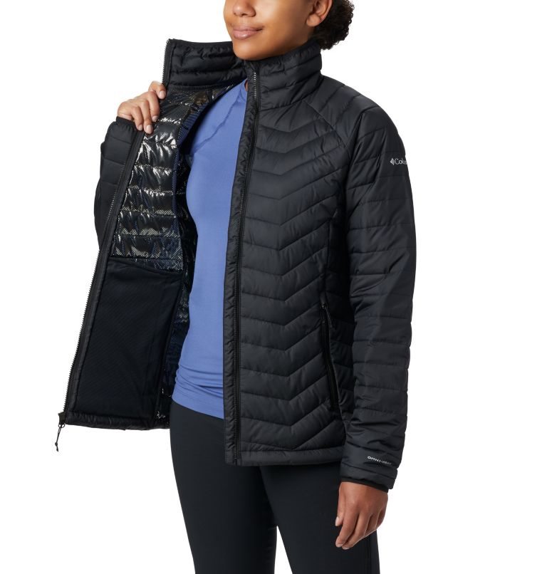Women's Columbia Powder Lite Jackets Black | CA-T0C4L