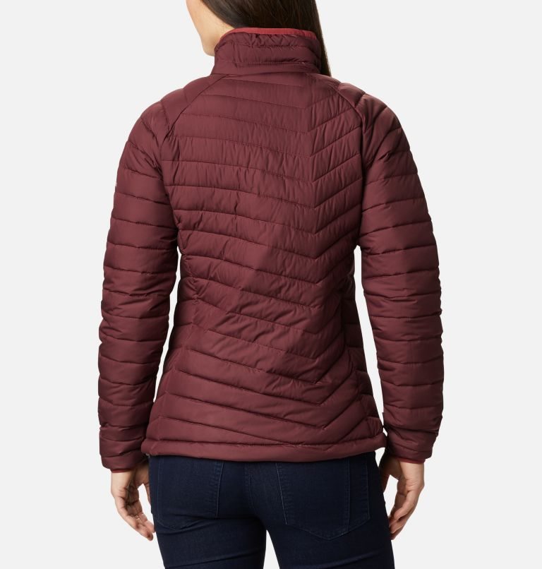 Women's Columbia Powder Lite Jackets Burgundy | CA-S81A4