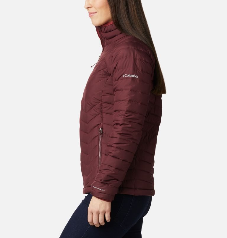 Women's Columbia Powder Lite Jackets Burgundy | CA-S81A4