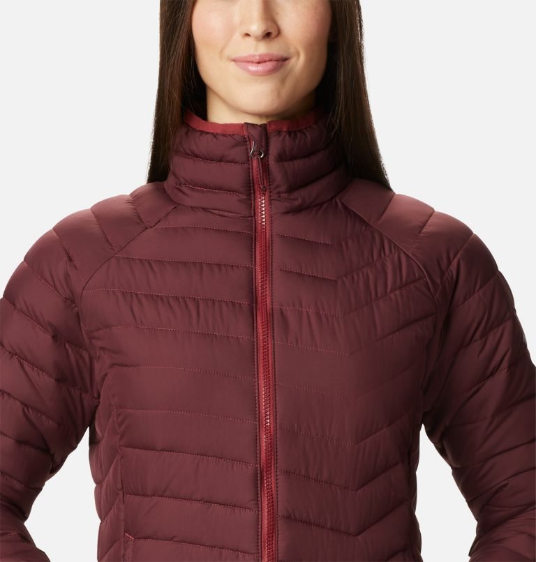 Women's Columbia Powder Lite Jackets Burgundy | CA-S81A4