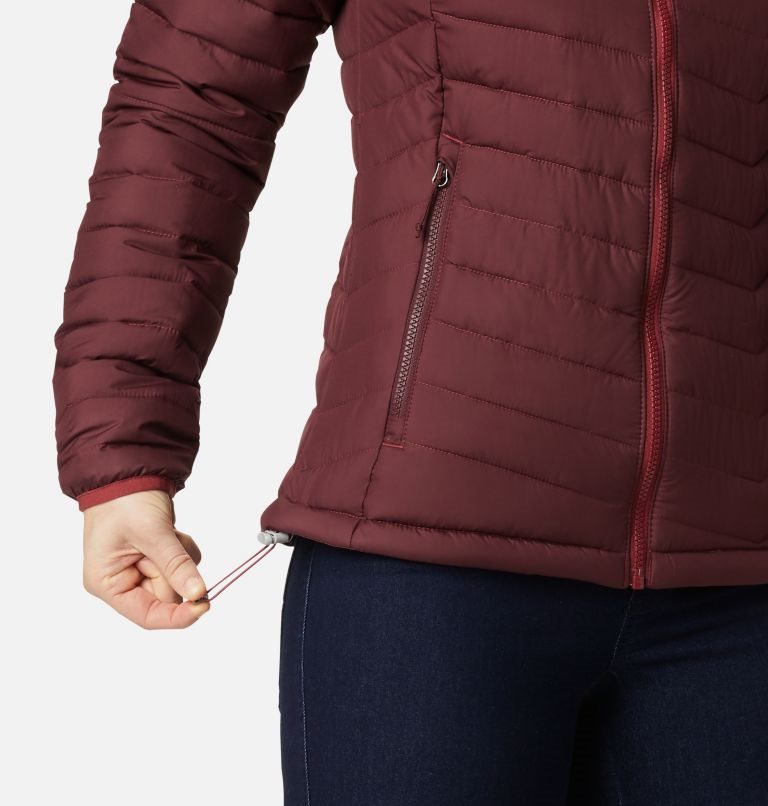 Women's Columbia Powder Lite Jackets Burgundy | CA-S81A4
