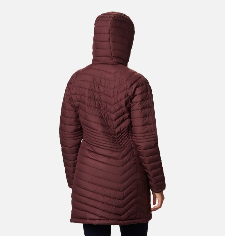 Women's Columbia Powder Lite Mid Jackets Burgundy | CA-H58LC