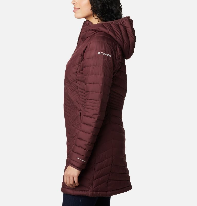 Women's Columbia Powder Lite Mid Jackets Burgundy | CA-H58LC