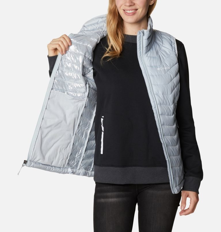 Women's Columbia Powder Lite Vest Light Grey | CA-CC368