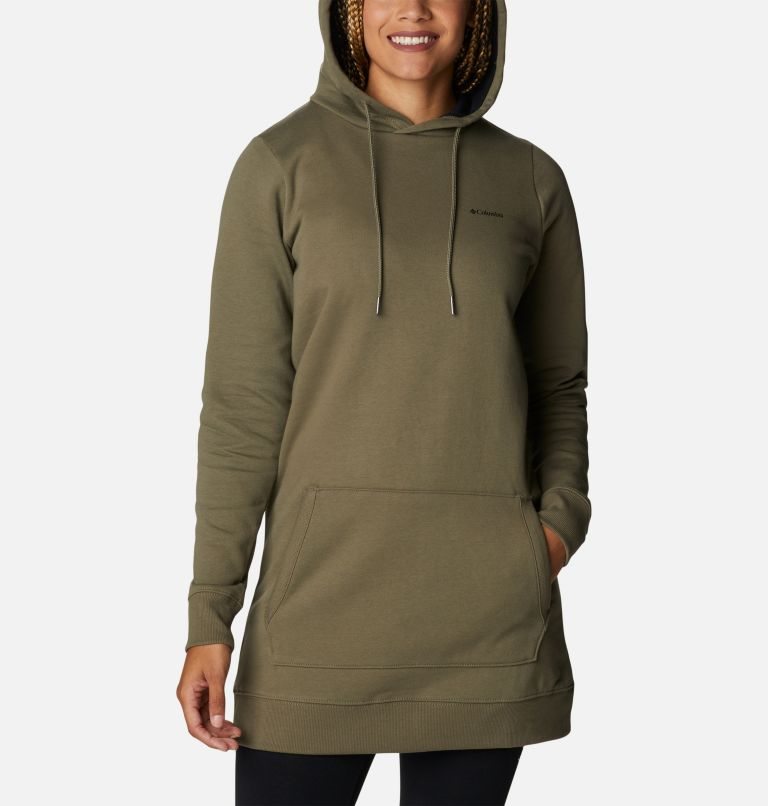 Women's Columbia Rush Valley Long Hoodie Olive | CA-QL465