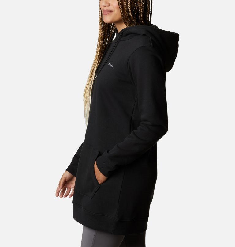 Women's Columbia Rush Valley Long Hoodie Black | CA-W1A68