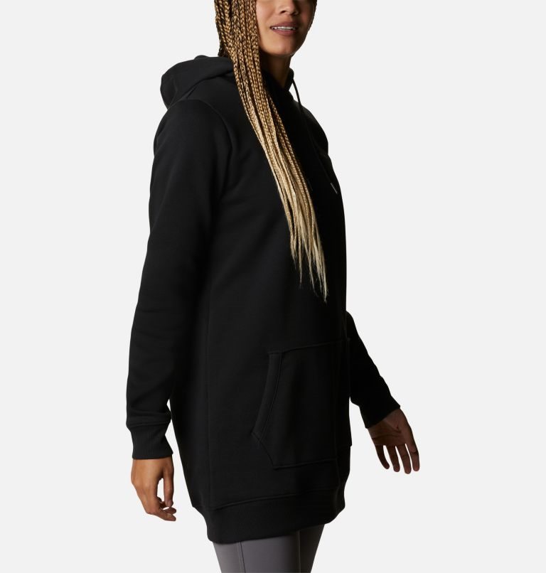 Women's Columbia Rush Valley Long Hoodie Black | CA-W1A68
