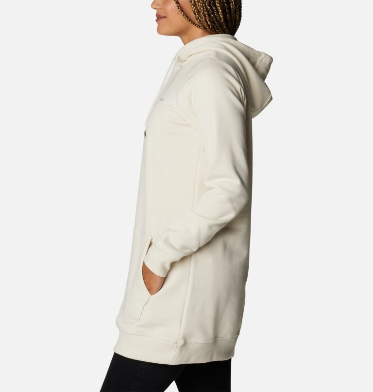 Women's Columbia Rush Valley Long Hoodie Cream | CA-X46A5
