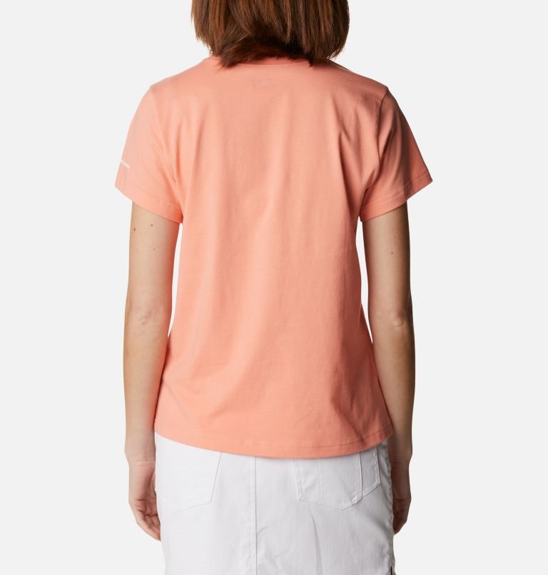 Women's Columbia Sapphire Point Short Sleeve T Shirts Coral | CA-BL134